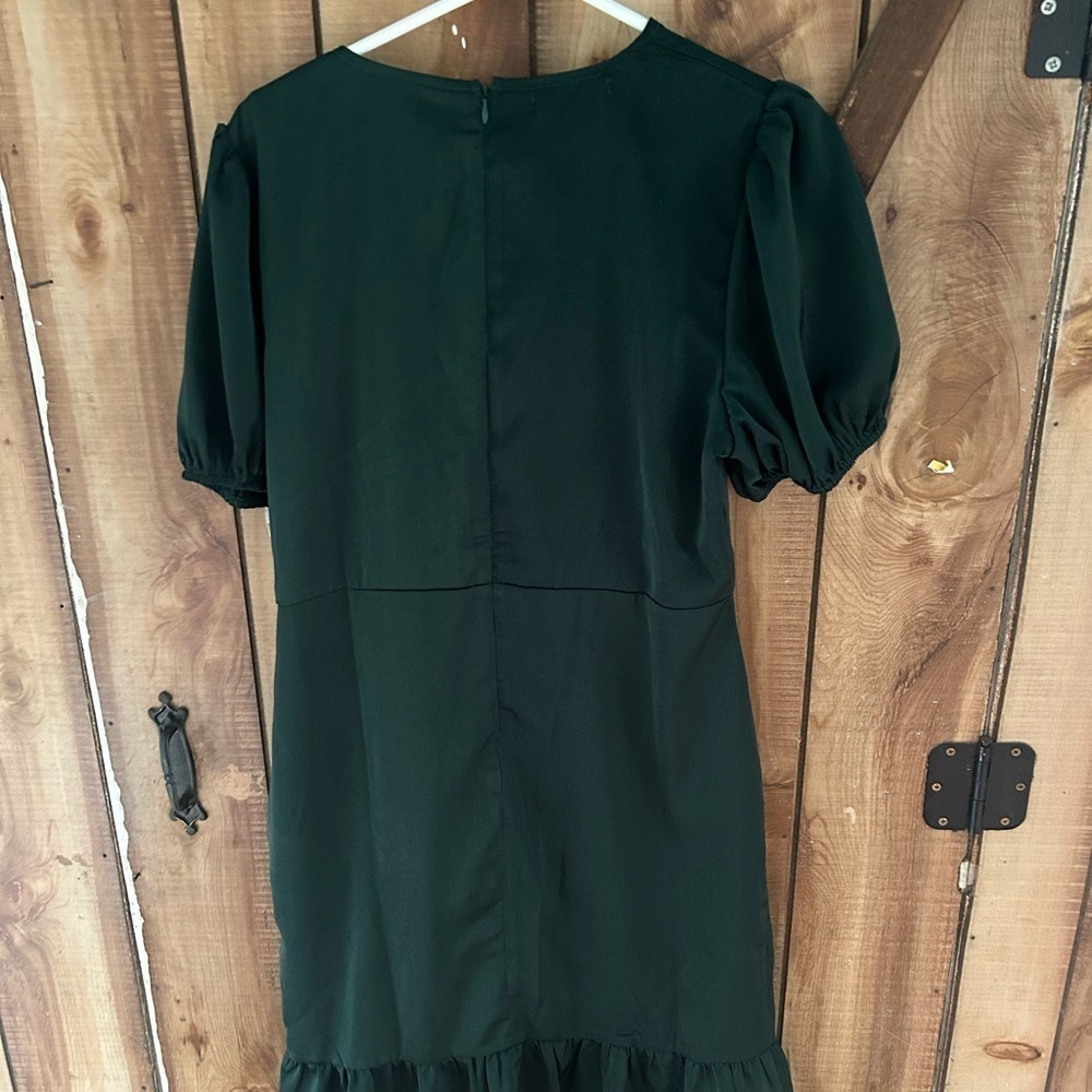 NWT HOMEYEE Dark Green Dress Size 10 XL - Picture 3 of 10